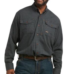 Ariat Rebar Charcoal Long Sleeve Work Shirt
